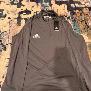 Adidas Men's Dark Charcoal Gray Pullover Jacket